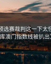 欧洲杯预选赛裁判这一下太怪（49图库澳门指数线被扒出）