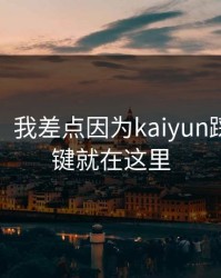 气笑了：我差点因为kaiyun踩坑，关键就在这里